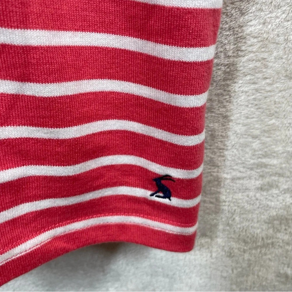 Joules Sienna Dress size 6 Stripe T-Shirt Jersey Flare Sleeves coral striped - Picture 5 of 8